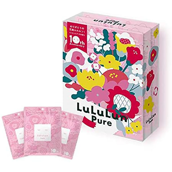 致命官方特价又来啦！Lululun Precious Face Mask 10pcs x 3 #Pure Innocent Bouquet 日本面膜专家lululun10周年庆特优惠小方盒套装面膜 平衡保湿面膜升级款 10枚入x3包 平衡型面膜