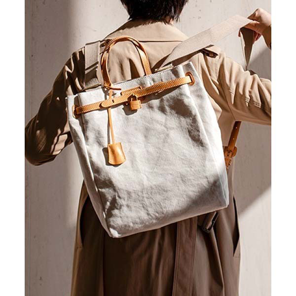 genten Pianta II backpack with side zipper