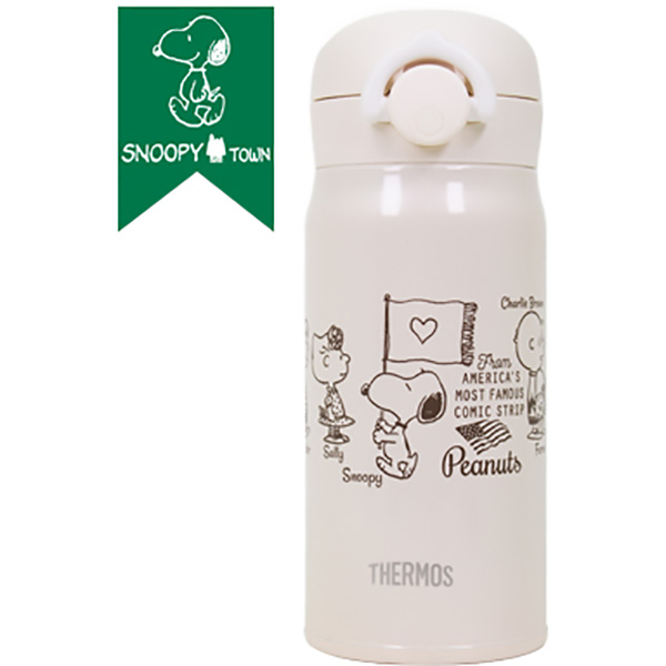 Snoopy Thermos Keitai Mug 0.35L (Peanuts/Milk White)
