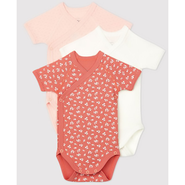 Petit Bateau 3-piece set of short-sleeved matching body_Flower #for 3month 60cm Item no. A03X600000