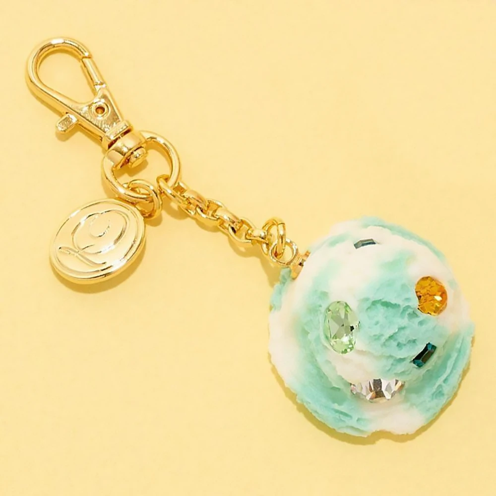 Q-Pot Glitter Mint & Vanilla Ice Cream Bag Charm