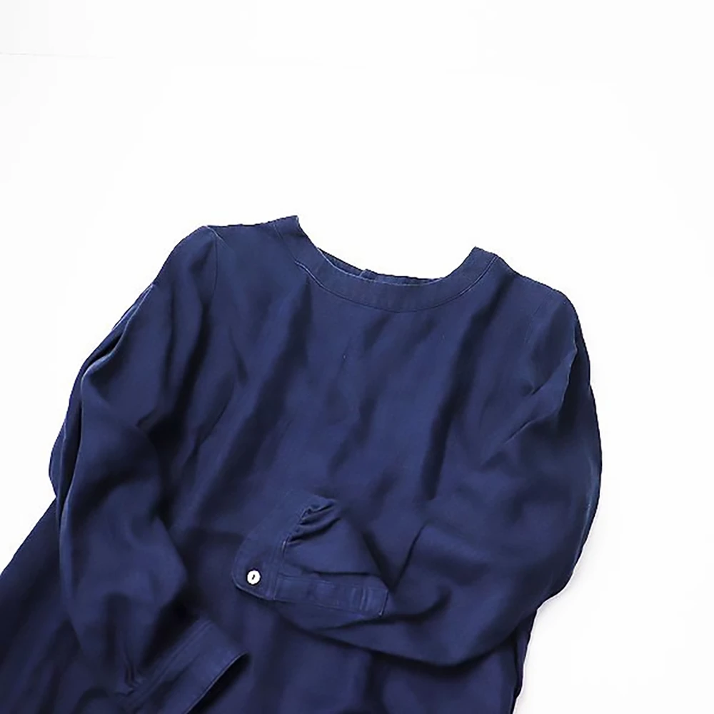 Nest Robe Nestrooving Linen 2Way Pullover Blouse/Indigo Navy [2400013416344]