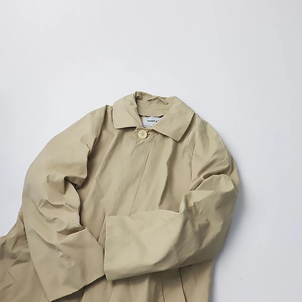 Yaeca Yaeka 14583 Cotton Stainless Color Coat M/Beige Outer [2400013420983]