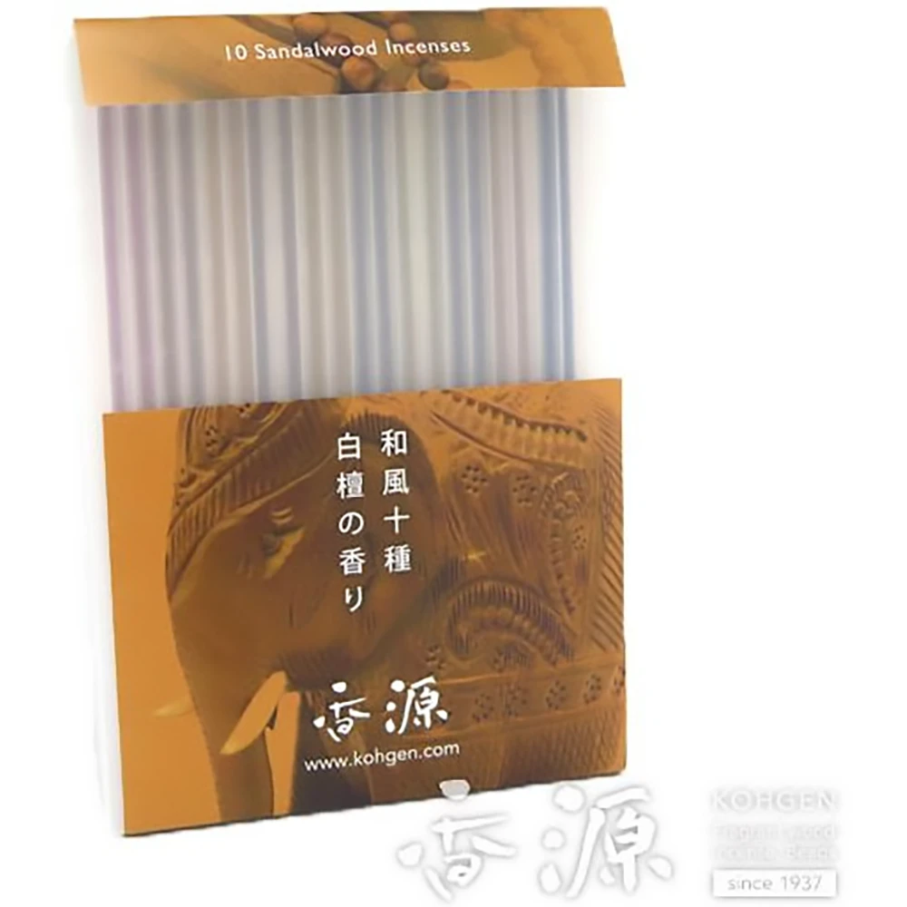 适合新手老手的线香Kougen Original Japanese Style Incense 10 Types x 2送人也非常精美的线香日本 香源 和风十种什锦混合香氛线香 白檀香