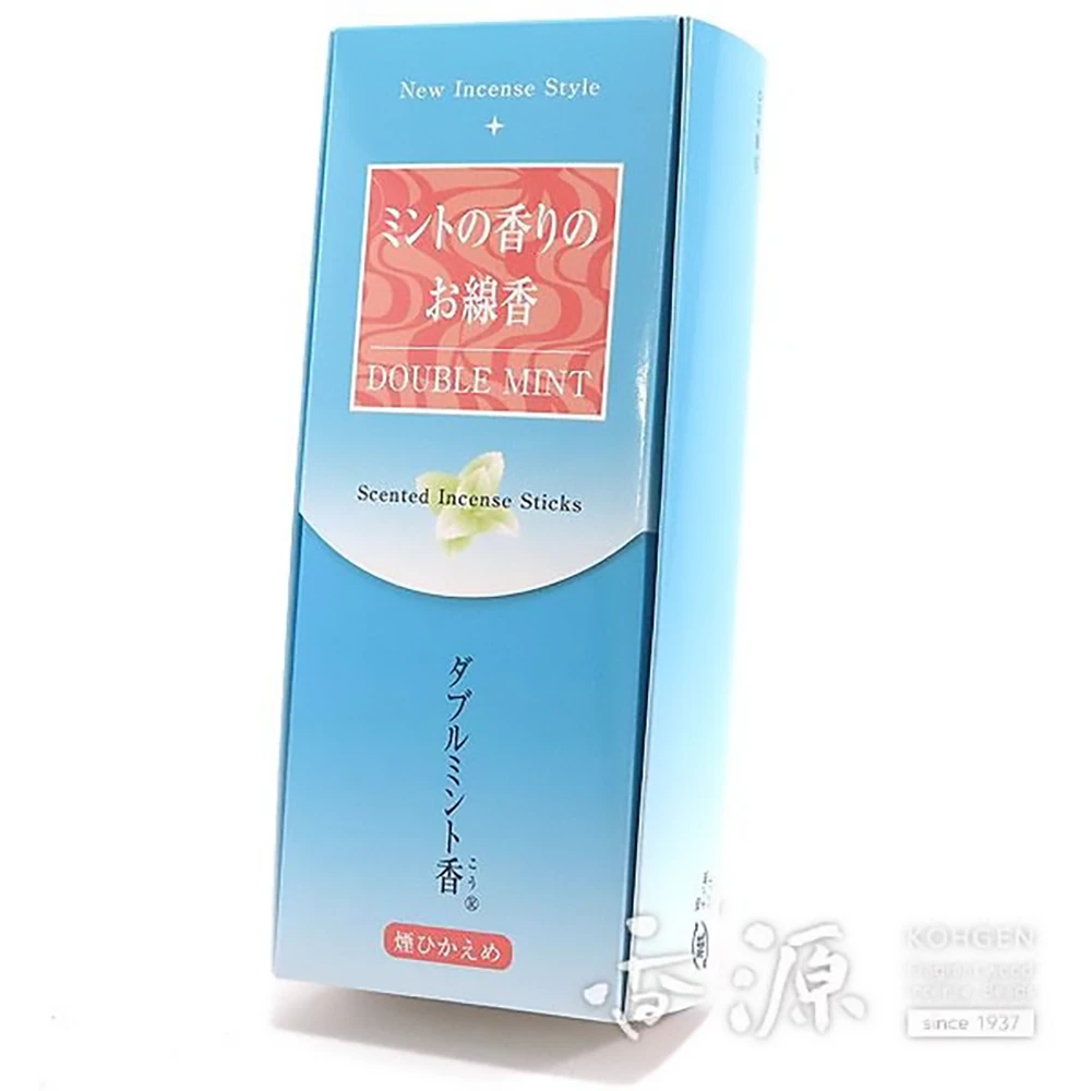 带有薄荷留兰香的爽快香氛Baieido Senko Double Mint Incense Rose Packed