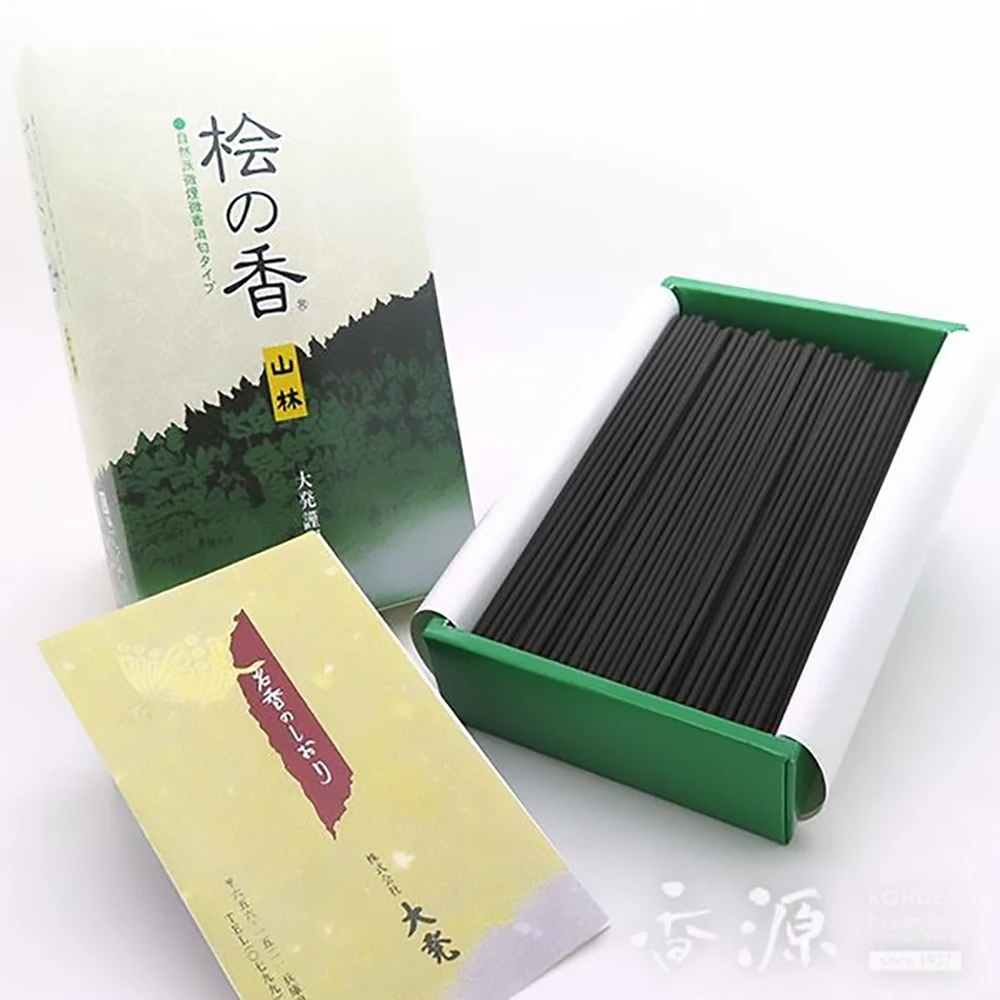 新手老手都适合的线香熏香香薰Large Incense Stick, Cypress Incense, Economical Type With Little Smoke And Fragrance日本大发香堂 柏木香 木系自然香氛 低烟线香 约360根 150g大包装