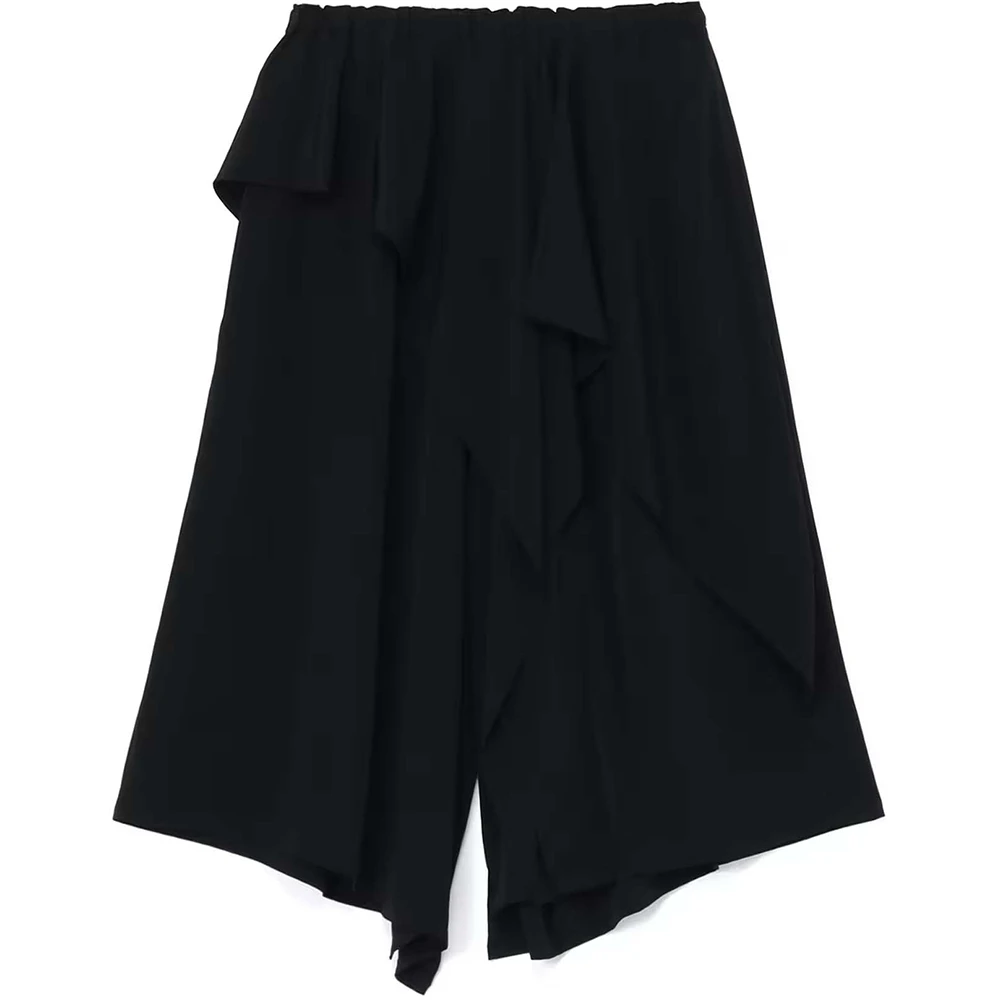 Y’s CREPE de CHINE RUFFLE PANTS YA-P05-500-1-02