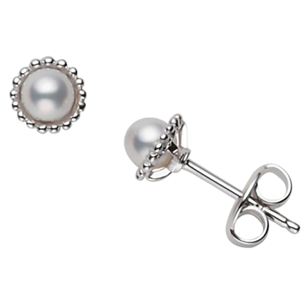 Mikimoto Earrings Pe-787Pu