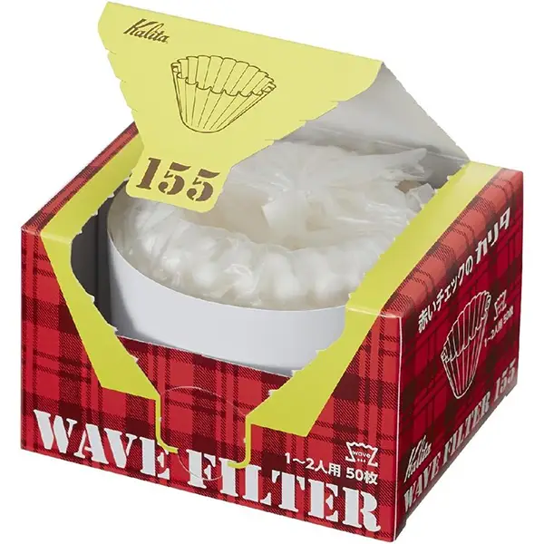 Kalita Wave Series Coffee Filter White, for 1~2 people, 50 filters日本KALITA蛋糕杯滤纸50枚入155号 折纸滤杯搭配蛋糕滤纸