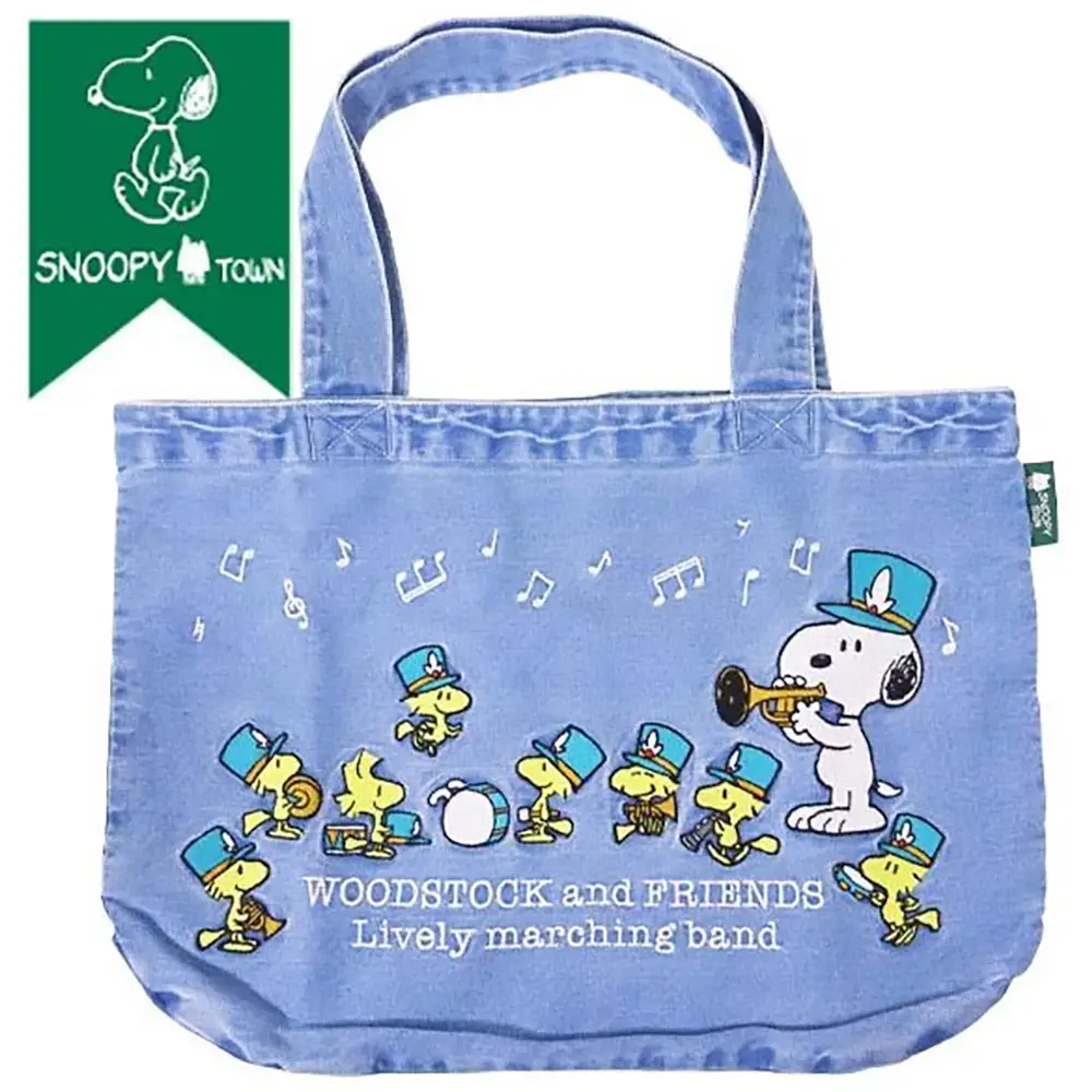 Okaimono Snoopy Embroidered Denim Big Tote (Marching Band) PRSN01050363 ‘Sales start at 12:00 PM on June 17 (Mon)