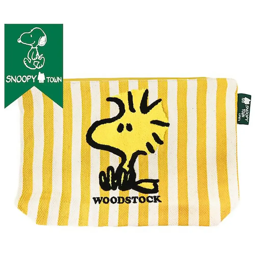 Okaimono Snoopy Sagara Embroidered Herringbone Big Pouch (Woodstock Embroidered Bag & Pouch Series) PRSN01050382 ‘Sales start at 12:00 PM on June 17 (Mon)