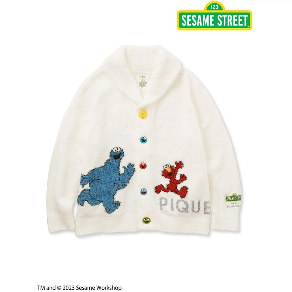 gelato pique SESAME STREET UNISEX Jacquard Shawl Cardigan