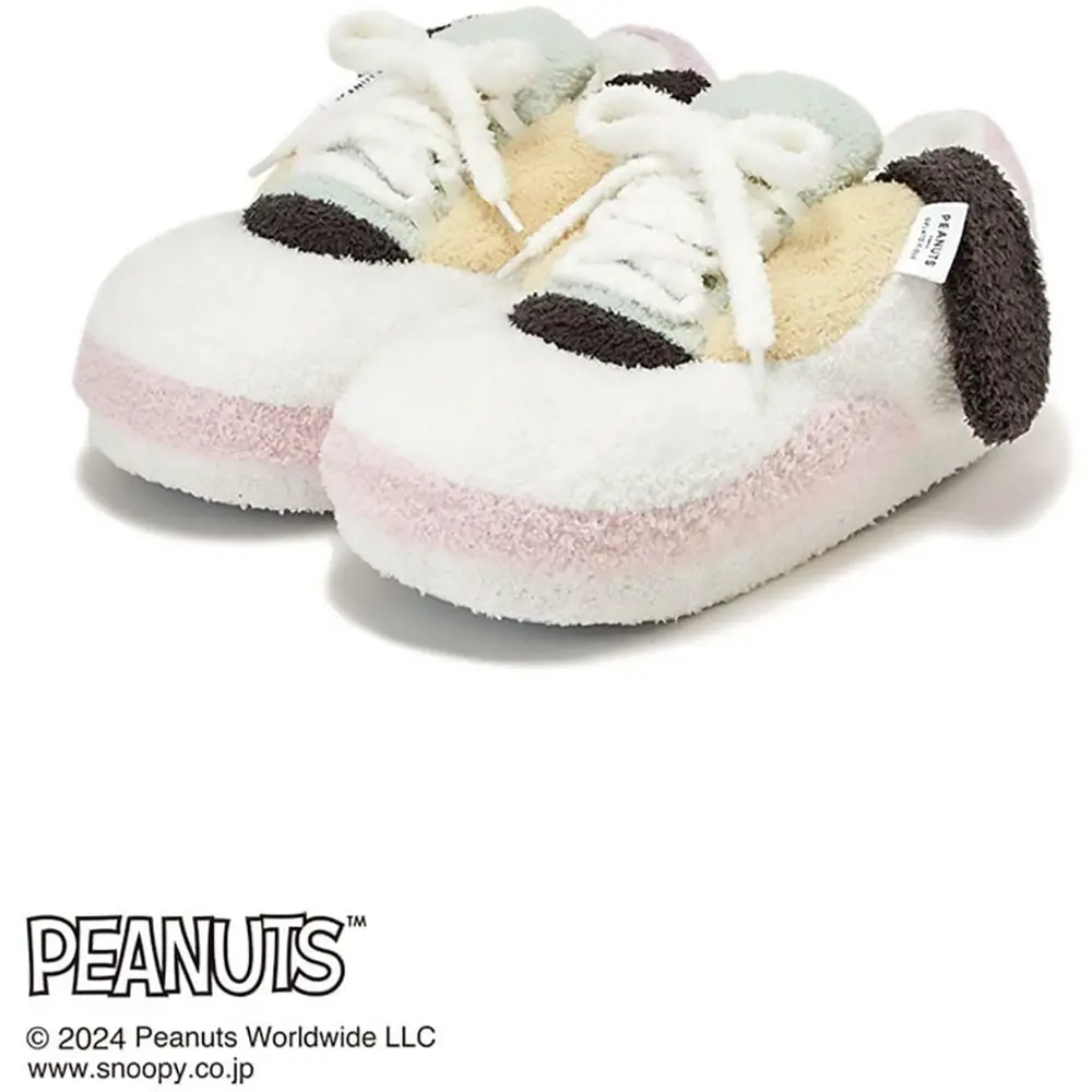 与史努比的联名带着大耳朵的室内鞋子女款Gelato Pique [Peanuts] Room Shoes超软超舒服的室内鞋运动鞋造型室内鞋带着史努比大耳朵款22cm–24cm均码女士款