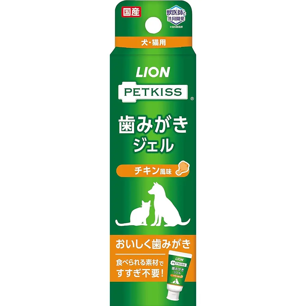 LION PETKISS Tooth Gel Chicken Flavor for Pets 40g