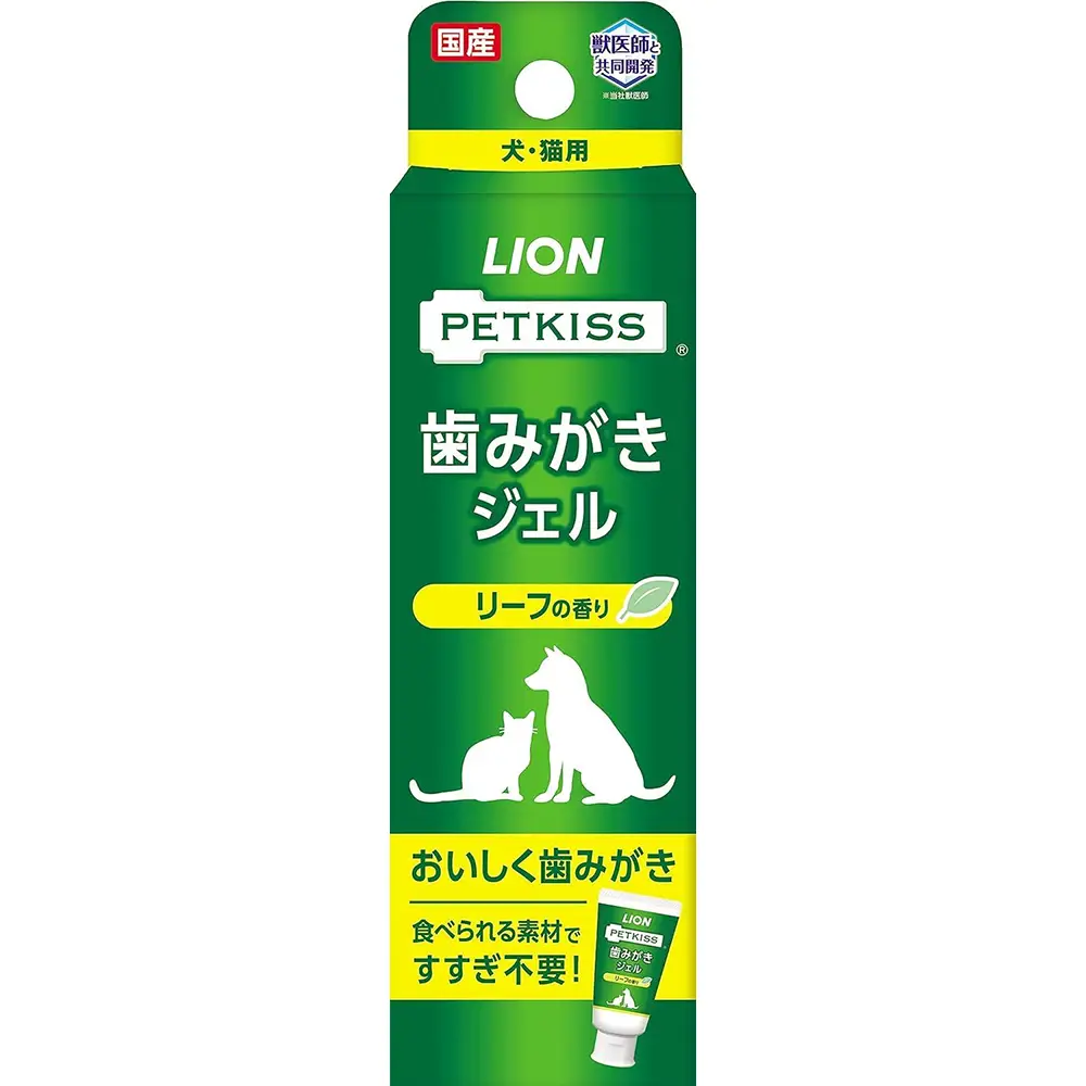 LION PETKISS Tooth Gel Leaf Scent 40g