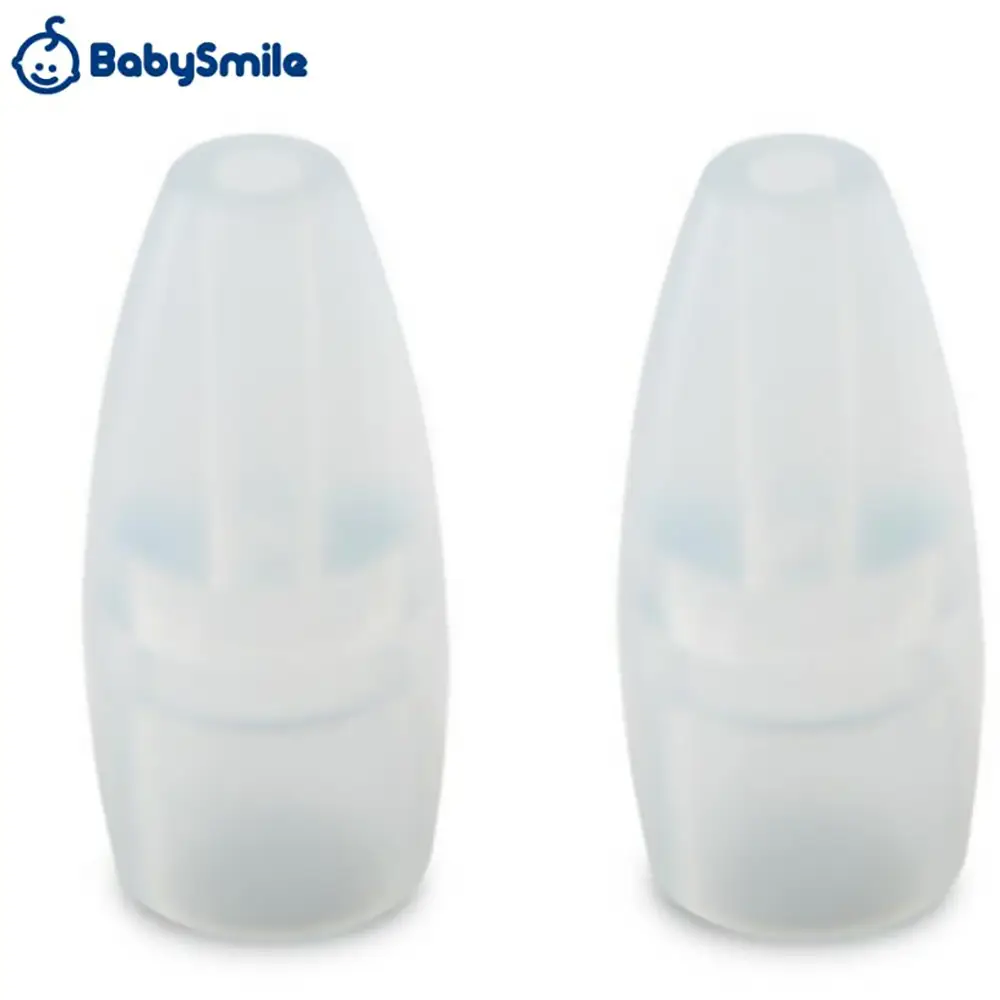 BabySmile Small Transparent Silicone Nozzle (Standard Type) x2 Electric Nasal Aspirator Nasal Suction Parts for Merci Pot/BabySmile