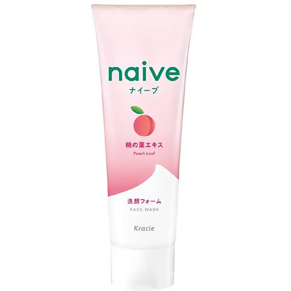 Kracie Naive Facial Cleansing Foam with Peach Leaf Extract 130g