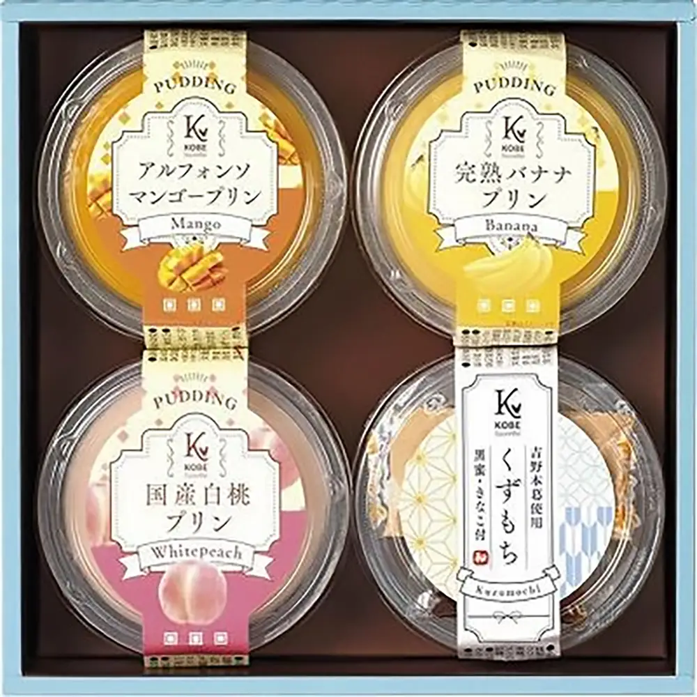 Kobe Sucretee Fruit Pudding & Kuzumochi Assortment KFP-CR Kobe Sucretee Fruit Pudding & Kuzumochi Assortment KFP-CR