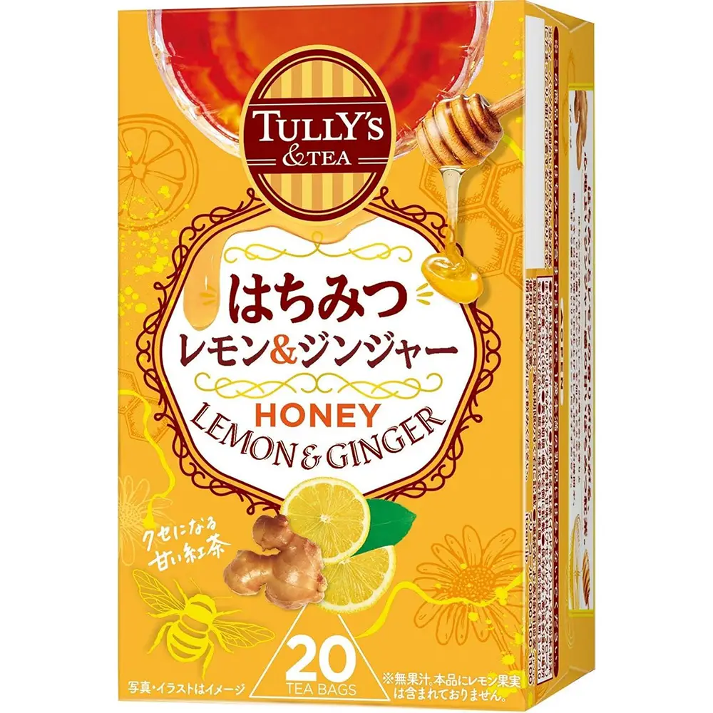 Tullys & Tea Honey Lemon & Ginger Tea Bags 1.8g x 20 Bags Tullys & Tea Honey Lemon & Ginger Tea Bags 1.8g x 20 Bags