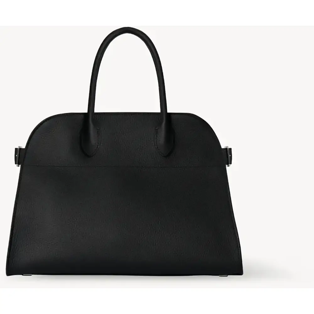 The Row Soft Margaux 12 Leather Bag W1586L133Blpl The Row Soft Margaux 12 Leather Bag W1586L133Blpl