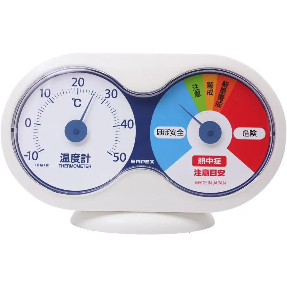 Empex Heatstroke Warning Thermometer with Indicator 9.4x15x3.5cm White Empex Heatstroke Warning Thermometer with Indicator 9.4x15x3.5cm White