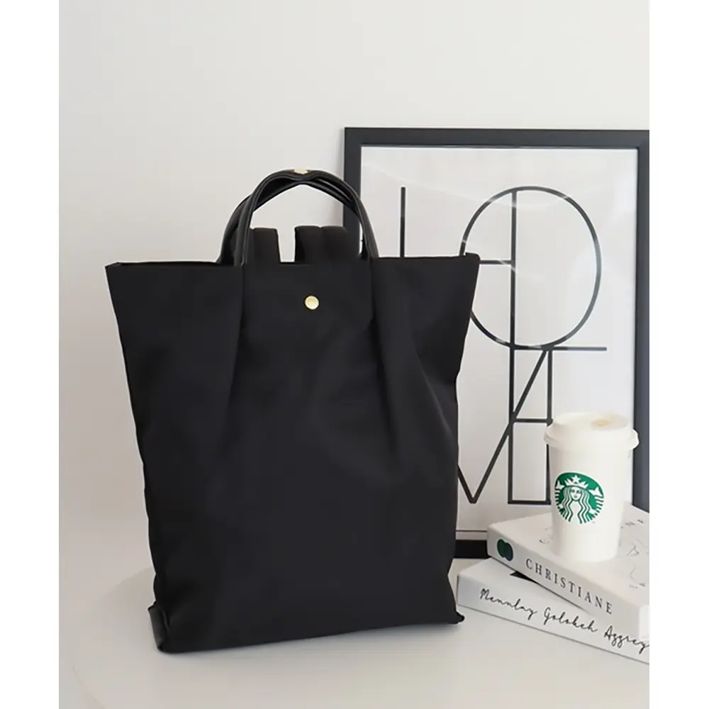 Legato Largo Lightweight Water-Repellent Nylon A4 Tote Backpack Black Legato Largo Lightweight Water-Repellent Nylon A4 Tote Backpack Black