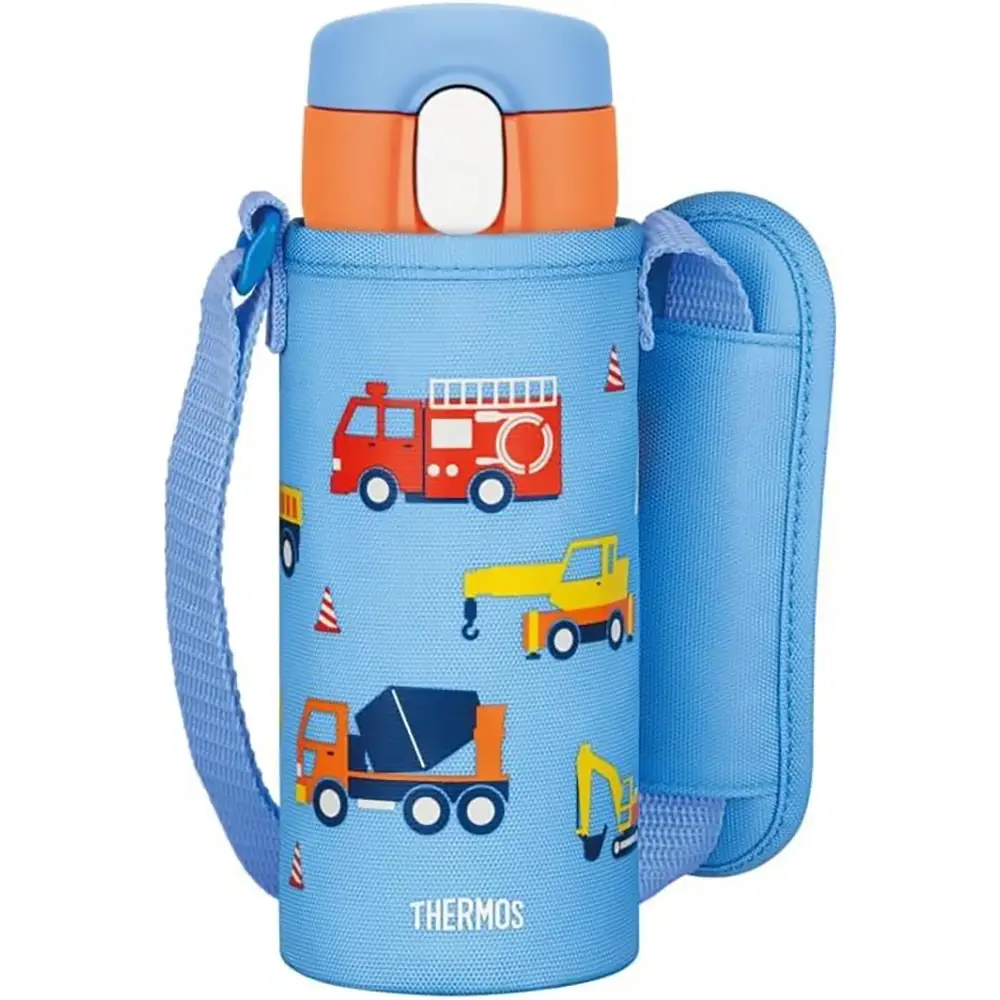 Thermos Vacuum Insulated Straw Bottle 410ml Blue Kids FJV-400F BL Thermos Vacuum Insulated Straw Bottle 410ml Blue Kids FJV-400F BL
