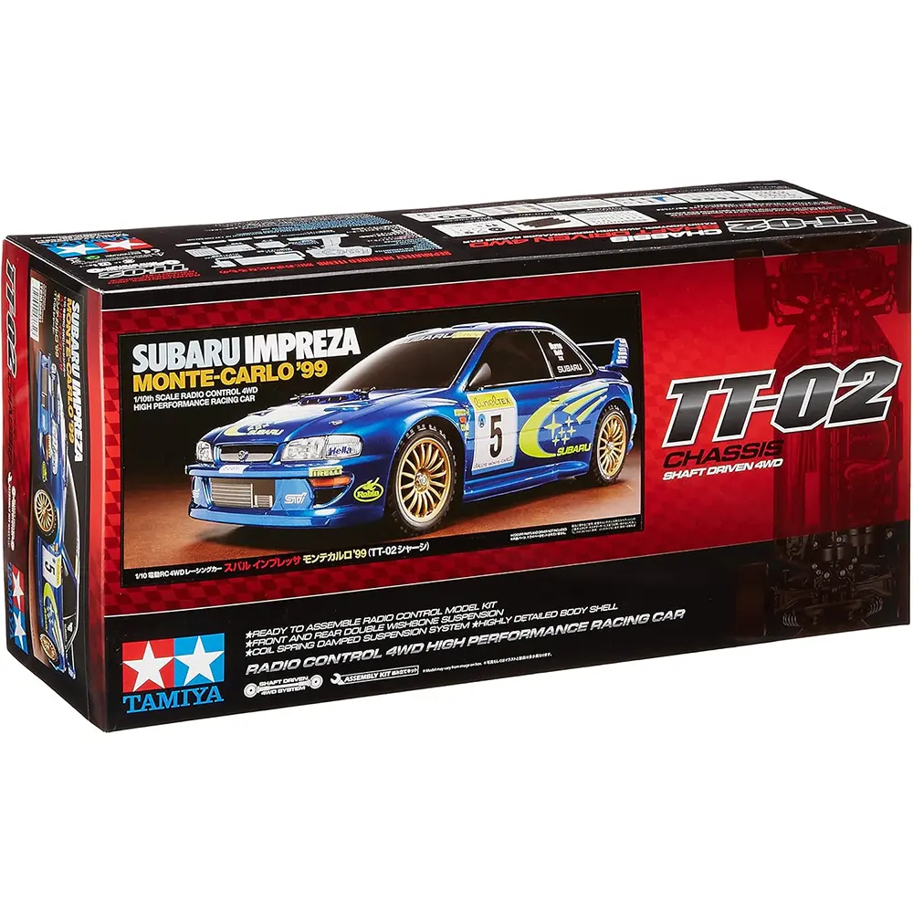 Tamiya 1/10 Electric RC Car Series No.631 Subaru Impreza Monte Carlo 1999 TT-02 Chassis 58631 Tamiya 1/10 Electric RC Car Series No.631 Subaru Impreza Monte Carlo 1999 TT-02 Chassis 58631