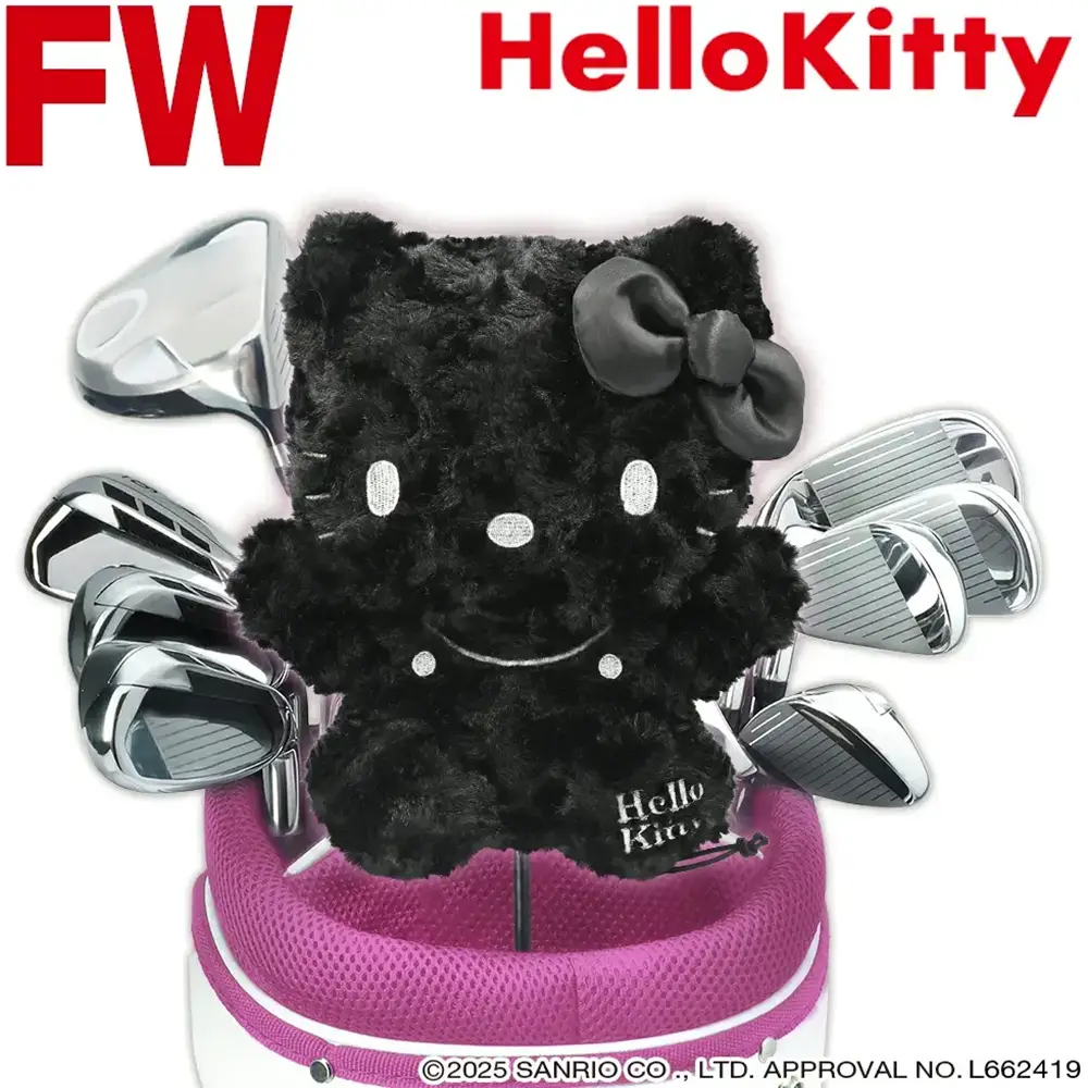 Hello Kitty Black Version Fairway Wood Headcover FW Hello Kitty Black Version Fairway Wood Headcover FW